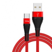 Micro USB 1м., черно-красный Forza CFZMICUSB1MRD * Дата-кабель USB TFN